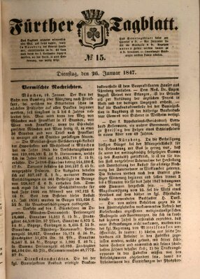 Fürther Tagblatt Dienstag 26. Januar 1847