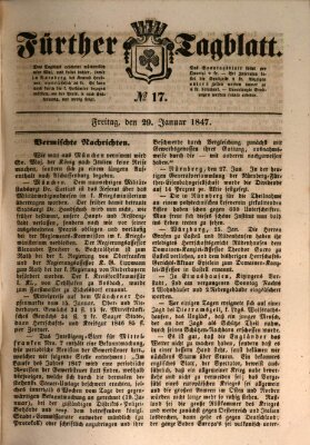 Fürther Tagblatt Freitag 29. Januar 1847