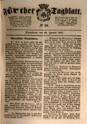 Fürther Tagblatt Samstag 30. Januar 1847