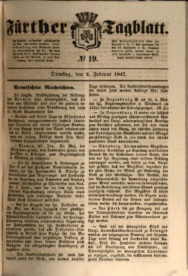 Fürther Tagblatt Montag 1. Februar 1847