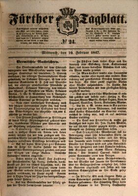 Fürther Tagblatt Mittwoch 10. Februar 1847