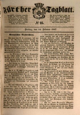 Fürther Tagblatt Freitag 12. Februar 1847