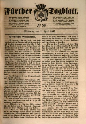 Fürther Tagblatt Mittwoch 7. April 1847