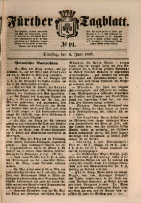 Fürther Tagblatt Dienstag 8. Juni 1847