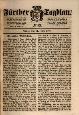 Fürther Tagblatt Freitag 11. Juni 1847