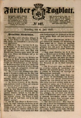 Fürther Tagblatt Dienstag 6. Juli 1847