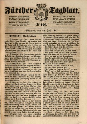 Fürther Tagblatt Mittwoch 28. Juli 1847