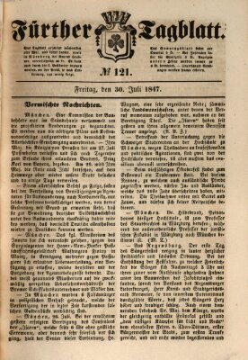 Fürther Tagblatt Freitag 30. Juli 1847