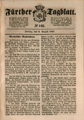 Fürther Tagblatt Freitag 6. August 1847