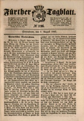 Fürther Tagblatt Samstag 7. August 1847