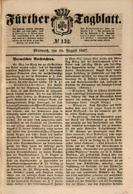 Fürther Tagblatt Mittwoch 18. August 1847