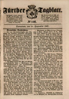 Fürther Tagblatt Samstag 11. September 1847