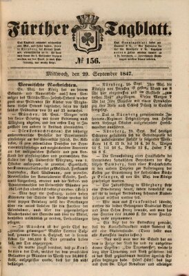 Fürther Tagblatt Mittwoch 29. September 1847