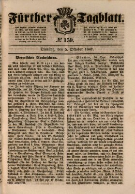 Fürther Tagblatt Dienstag 5. Oktober 1847