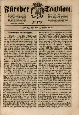 Fürther Tagblatt Freitag 29. Oktober 1847