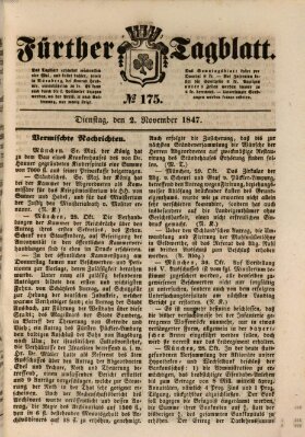 Fürther Tagblatt Dienstag 2. November 1847