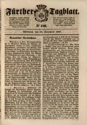 Fürther Tagblatt Mittwoch 10. November 1847