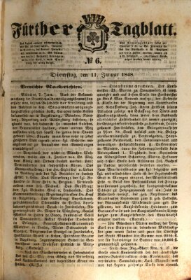 Fürther Tagblatt Dienstag 11. Januar 1848