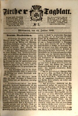 Fürther Tagblatt Mittwoch 12. Januar 1848
