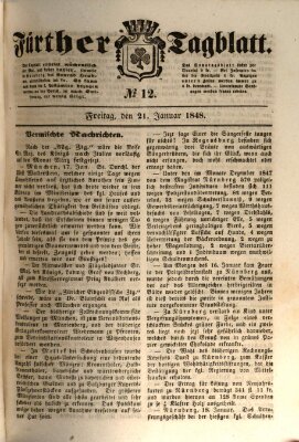 Fürther Tagblatt Freitag 21. Januar 1848