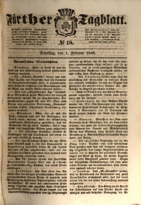 Fürther Tagblatt Dienstag 1. Februar 1848