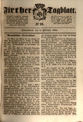 Fürther Tagblatt Samstag 5. Februar 1848