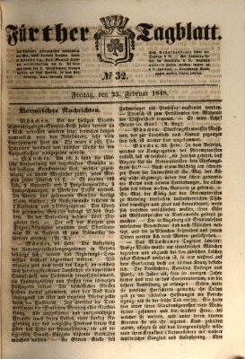 Fürther Tagblatt Freitag 25. Februar 1848