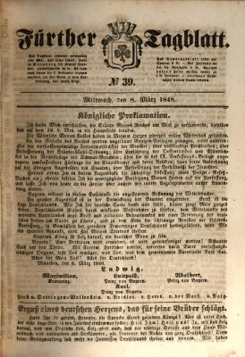 Fürther Tagblatt Mittwoch 8. März 1848