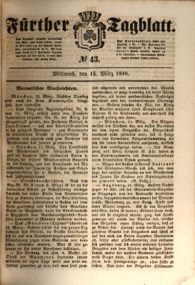 Fürther Tagblatt Mittwoch 15. März 1848