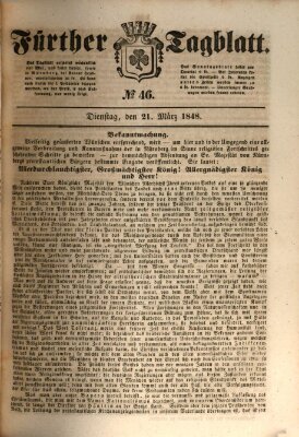 Fürther Tagblatt Dienstag 21. März 1848