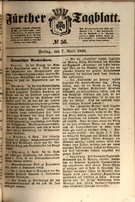 Fürther Tagblatt Freitag 7. April 1848