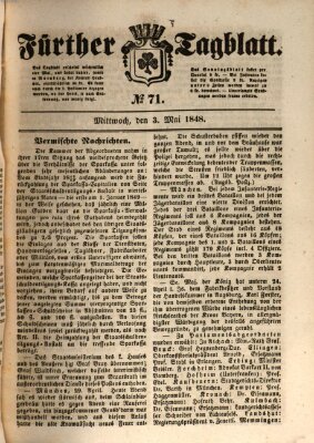 Fürther Tagblatt Mittwoch 3. Mai 1848