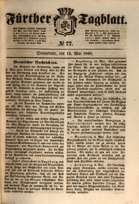 Fürther Tagblatt Samstag 13. Mai 1848