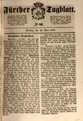 Fürther Tagblatt Freitag 19. Mai 1848