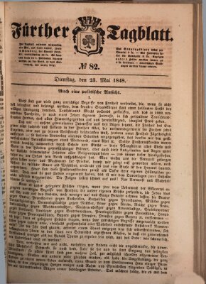 Fürther Tagblatt Dienstag 23. Mai 1848