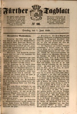 Fürther Tagblatt Mittwoch 7. Juni 1848