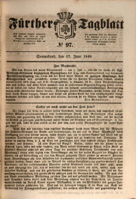 Fürther Tagblatt Samstag 17. Juni 1848