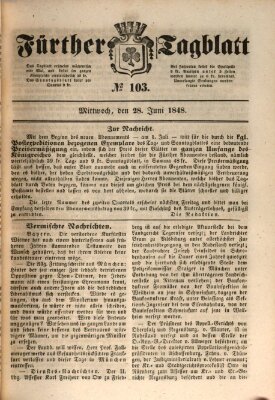 Fürther Tagblatt Mittwoch 28. Juni 1848