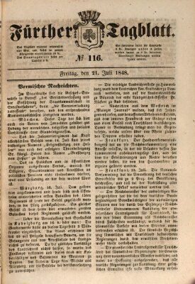 Fürther Tagblatt Freitag 21. Juli 1848