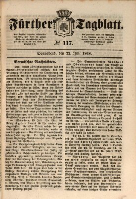 Fürther Tagblatt Samstag 22. Juli 1848