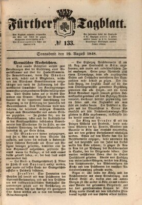 Fürther Tagblatt Samstag 19. August 1848