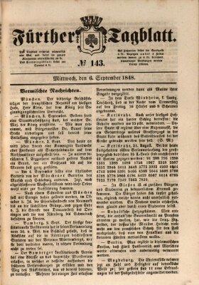 Fürther Tagblatt Mittwoch 6. September 1848