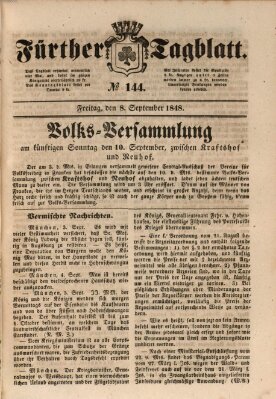 Fürther Tagblatt Freitag 8. September 1848