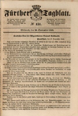 Fürther Tagblatt Mittwoch 20. September 1848