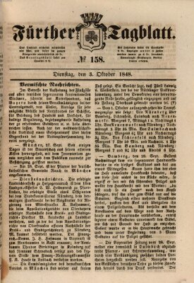 Fürther Tagblatt Dienstag 3. Oktober 1848