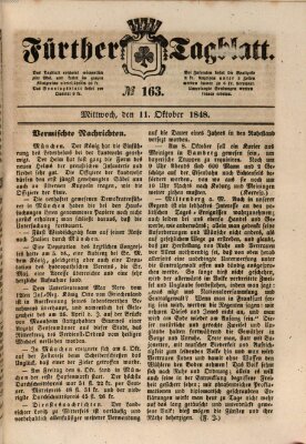 Fürther Tagblatt Mittwoch 11. Oktober 1848