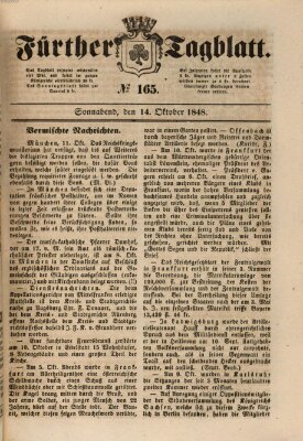 Fürther Tagblatt Samstag 14. Oktober 1848