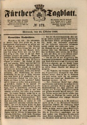 Fürther Tagblatt Mittwoch 25. Oktober 1848