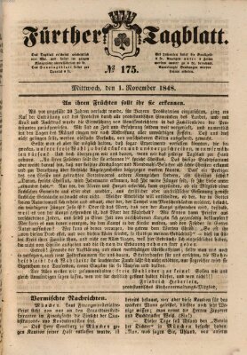 Fürther Tagblatt Mittwoch 1. November 1848