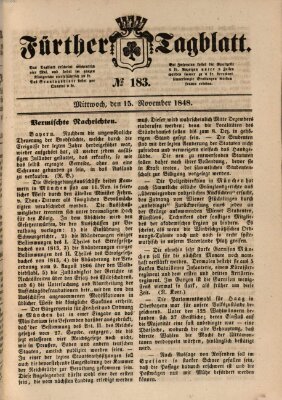 Fürther Tagblatt Mittwoch 15. November 1848